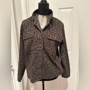 Sanctuary Jacket, M, Leopard print, Button Up Flap Pockets